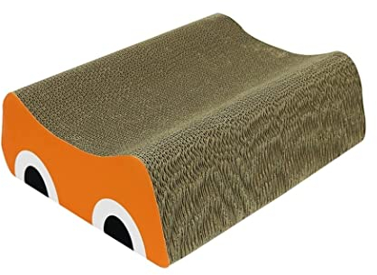 RUTAVM Kratzbaum Wendbare Gewellte Katze Kratzunterlage Recycle Wave Curved Scratcher Board Ersatz Für Möbelschutz Kratzstamm Im Innenbereich