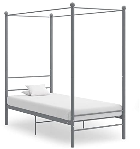 SKM Himmelbett Grau Metall 90x200 cm, Weight: 17.9 kg, 325053