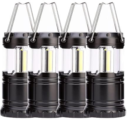 Lámpara de camping LED para exteriores, plegable, funciona con pilas, portátil, linterna de camping, funciona con pilas, luz impermeable de emergencia, lámpara alimentada por pilas (tipo B)