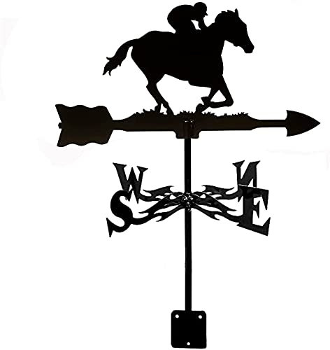 Girouette en métal Abeille Girouette Jockey Girouette en Acier Inoxydable Résistant Girouette Indicateur de Direction du Vent Outil de Mesure avec Support de Montage,Abeille