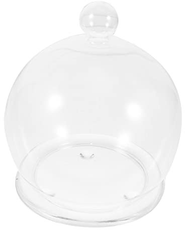 1 Set di Copertura di Ottenere Alzata Con Cupola Piatto Torta Con Cupola Campana Di Cupola Campana Cupola In Con Cupola Delicato Terrario