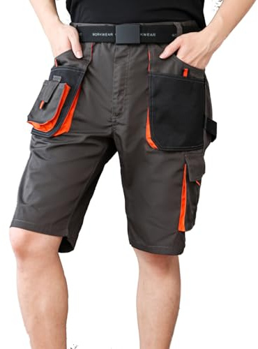 WORK IDEA ¡Bermudas de Trabajo para Hombre: Estilo y Funcionalidad en Pantalones Cortos para Profesionales de la Construcción, Logística y Más
