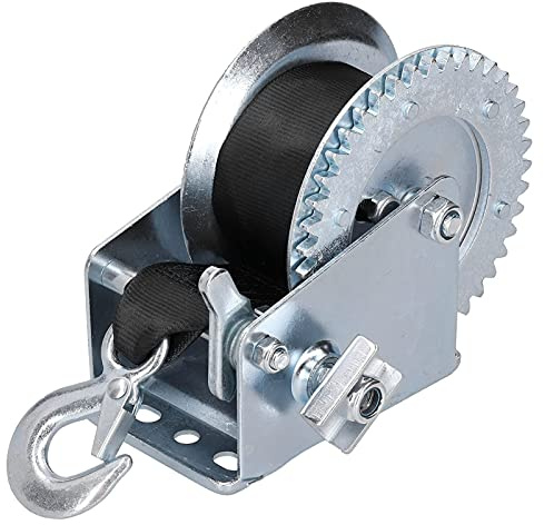 Cabrestante Manual Cocoarm 1200 lbs, cabrestante Manual de Alta Resistencia, Cuerda de cabrestante con cabrestante Manual de poliéster de 8 m, cabrestante de Correa para remolques de Barcos, Camiones