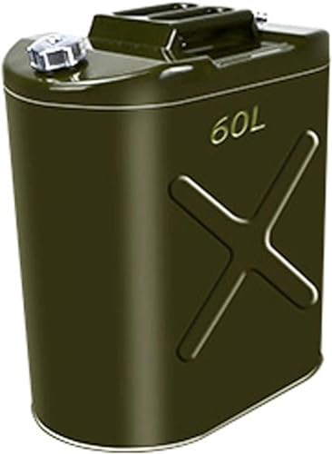 RRHCW Bidón De Gasolina,Barril De Gasolina De Acero Inoxidable 10L-60L Garrafa Gasolina Deposito Gasoil Lata De Gasolina Y Diésel En Metal Bidón De Combustible De Boquilla-60L