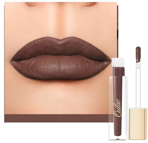 Oulac Langanhaltender Kussechter Lippenstift Matt - Brauner Flüssig Lippenstife, Wasserfester, No-Transfer mit 16 Stunden Halt, Cremige, Hochpigmentiert, Matte Ink, Vegan M27 Mocha Kiss