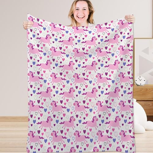 Studentendecken, einzigartige Strickdecke mit Tier-Cartoon-Muster, Schlafzimmer für Ihn, Oma, Jungen, Erwachsene, Sie