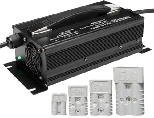 WLEJSL Chargeur Batterie Chariot Élévateur 12 V 40 a Chargeurs Batteries Haute Puissance 1200 W avec Prise Sortie Anderson 50 A/120 A/175 A/350 a pour Transpalette Électrique,350A