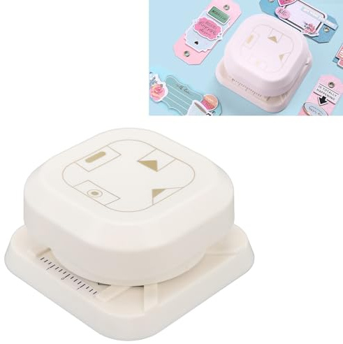 Paper Corner Punch, 4 in 1 Multifunction Hole Punch with Bottom Confetti Storage, Paper Corner Cutter for Card Making Scrapbooking Paper Craft