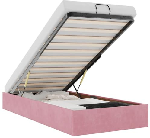 vidaXL Ottoman-Bett ohne Matratze Rosa 80x200 cm Samt