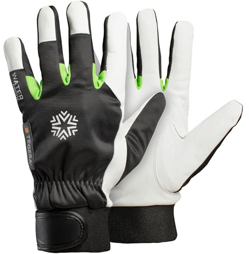 Tegera® 535 Winter Arbeitshandschuhe [Wetterfest & Fleecegefüttert] – Ziegenlederhandschuhe wasserdicht – Thermo Handschuhe mit verstärkten Fingerspitzen (Für Montage- & Lagerarbeiten bei Kälte)