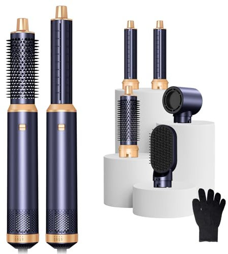 Airstyler Föhnbürste Hairstyler Set 5 in 1,Professioneller Haarstyler Föhn, 30mm Lockenstab Warmluft Curler, All in One Airstyler, für Haar Volumen,Trocknen,Glätten,Curling