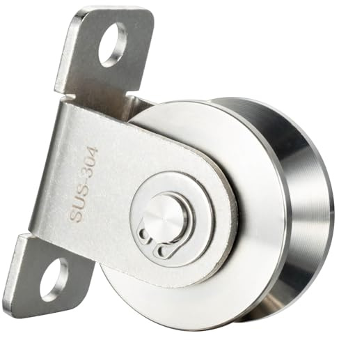 KCNOFNC Umlenkrolle mit 2 Kugellager, V Typ Umlenkrollen für 12mm Seile Stahlseil, Tragkraft 500kg, 1 Stück