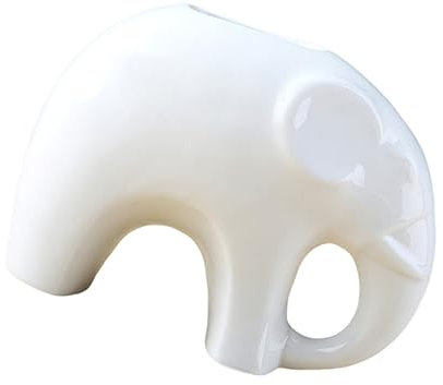 Hemobllo Ceramic Elephant Shape Planter Großer Weißer Übertopf Für Sukkulenten Und Pflanzen Als Schreibtisch-Dekoration Im Nordischen Stil Für Zuhause Und Büro
