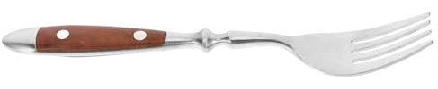 Alipis Stainless Steel Tea Fork Wooden Handle for Dessert and Cake Serving for Household Tableware Use Fruit Tasting Fork Included