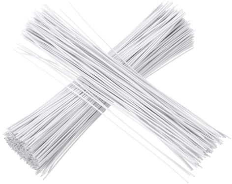 sourcing map 500pcs Twist Ties 6 0.55inch Reusable Foil Cable Closure Ties Garden Plant Ties for Tying Bread, Candy Bags, Bundle Wires, White