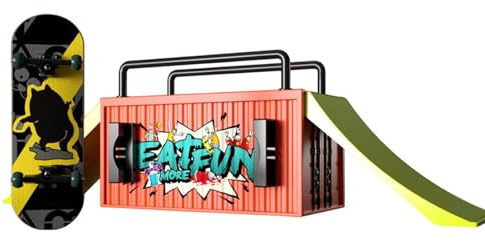 Fingrar skateboards – 5,91 tum minifingerskateboards – skateboard-ramp-set – rolig fingersportleksak med ramper och tillbehör för färdigträning, perfekt för barnlekar och gåvor