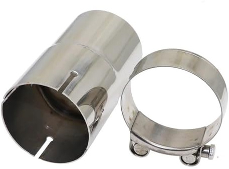 SQOFJDF Punta Silenciador Adaptador Reductor De Tubo De Escape Universal De Acero Inoxidable Silenciador De Escape para Motocicleta Tubo Soldado Tubos Extremo Coche(O.D 51MM-63MM)