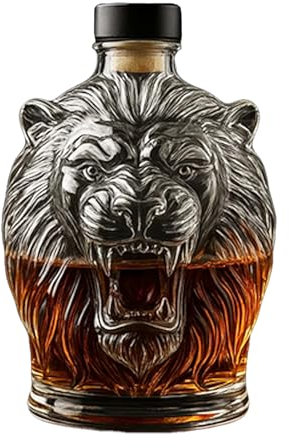 Caraffa per whisky, elegante caraffa in con design animale, design raffinato, elegante contenitore per vino e whisky, per bourbon, brandy e altro ancora, accessorio da cucina decorativo e idea