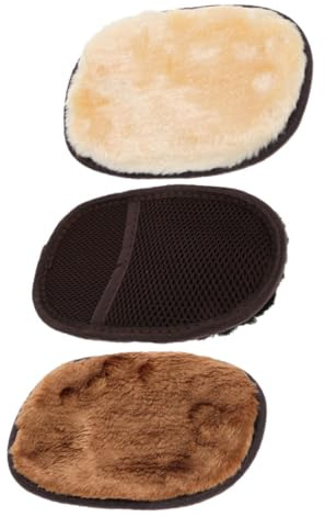 WOFASHPURET 3 Piezas Guantes para Pulir Cuero de Imitación Lana para Limpieza y Brillo Eficaz de Zapatos Cuero Cómodos y Fáciles de Usar Casa Oficina y Coche