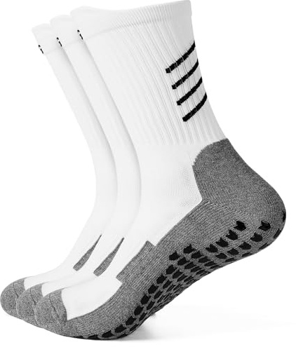 Gogogoal Non slip Grip Socks Football Men Women for Training & Match | Reinforced Cotton, Cushioned & Anti blister, Brethable & Moisture Wicking Fiber, Close-fit, for Rugby Yoga Cricket