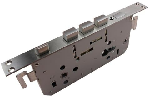 Mortice Sash Locks, Stainless Steel Security Wooden Door Bedroom Indoor 3 Points Tongue Mortise Shackles Sliding Frame Lock Body