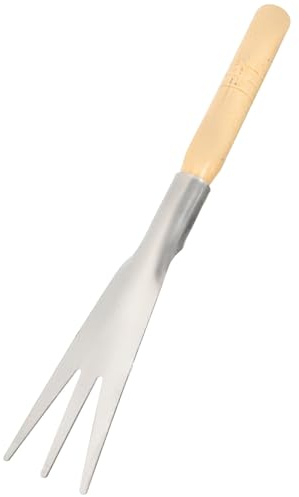jojofuny Small Stainless Steel Garden Trowel with 3-Toothed Blade for Vegetable Planting and Weeding, Handheld Gardening Spade Tool for Home Garden and Farming Tasks