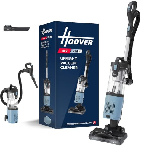 Hoover HL2 Upright Vacuum Cleaner 2-in-1 Lift Away, 850W Motor [HL210HMB] | Corded Bagless 2-in-1 Vacuum Upright & Handheld, 2.5L Large Bin, Anti-twist Hair Wrap, LED Light, Pastel Blue Hoover Vacuum