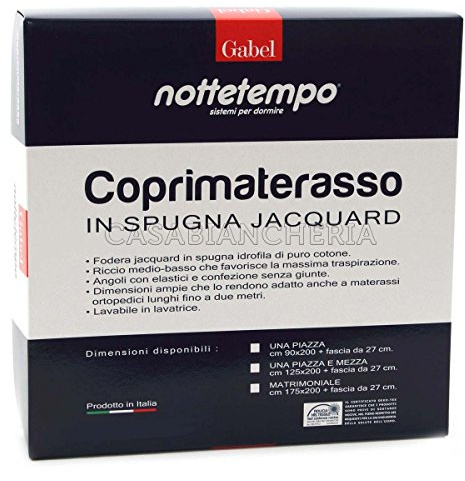 Gabel Coprimaterasso Nottetempo in Spugna Jacquard-Piazza e Mezzo