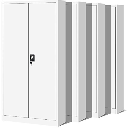Jan Nowak 4er Set Aktenschrank Metallschrank, abschließbar, 195x90x40 cm