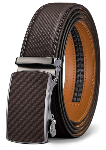 BULLIANT Gürtel Herren, Gürtel Ratsche Ledergürtel 35mm,Größe Angepasst | Herren Automatikgürtel Business Anzüge mit Geschenkbox