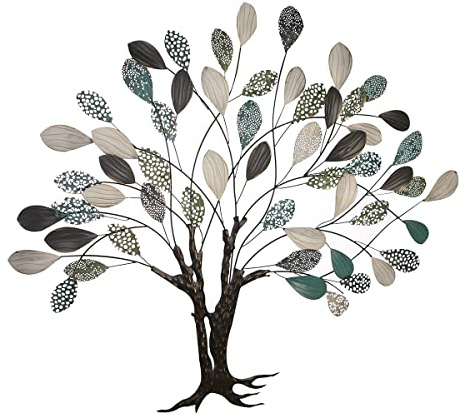 Casablanca Wanddeko - Tree - mit Blatt Objekten 115 x 100 cm