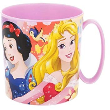 Theonoi Wieder verwendbarer Kunststoffbecher/Tasse 350 ml wählbar Becher mit Henkel aus Kunststoff BPA frei Mikrowelle geeignet wiederverwendbar (Princess)