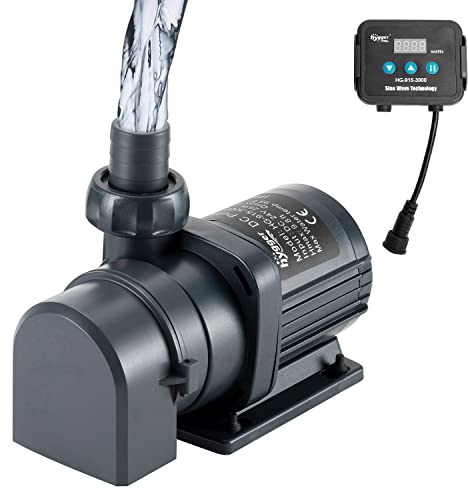 hygger 800GPH Quiet Submersible and External 24V Water Pump, with Controller (30%-100% Settings), Powerful Return Pump for Fish Tanks, Aquariums, Ponds, Fountains, Sump, Hydroponics (25W, 9.8ft)