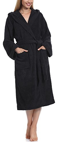 Ladeheid Dam Frotté Badrock av 100% Bomull LA40-193 (Svart-30 (Grammatik 400), M)