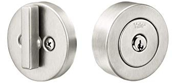 Yale Home 4881619FR Flacher runder Einzylinder, satinierter Chrom