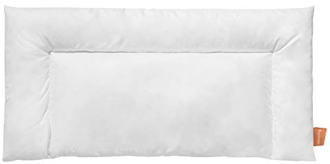 sleepling Bauchschläferkissen Kinder 40 x 60 cm, flaches Kinderkopfkissen für Bauchschläfer, Dünnes Steppkissen, Made in EU, 60 Grad waschbar, Ökotex 100, weiß