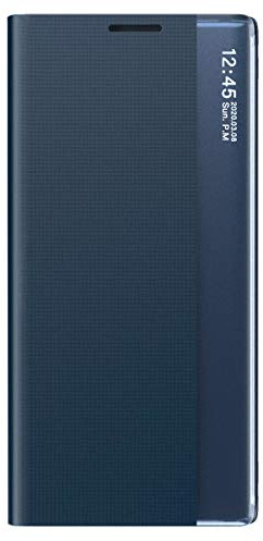 TANYO Smart View Cover per Samsung Galaxy Note 20 Ultra (5G / 4G), Prime Custodia a libro con display trasparente finestra, elegante specchio Flip Case Cover con supporto pieghevole - Blu marino