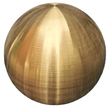 Jürgen Bocker Garten-Ambiente Dekokugel aus Edelstahl 40 cm Edelstahl Gold matt gebürstet Dekorationskugel Edelstahlkugel