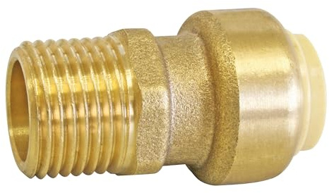 SOMATHERM FOR YOU, Raccord laiton à clipser pour tubes cuivre, PER ou multicouche Ø12 mm - Mâle 12/17, montage instantané, auto-étanche, démontable, idéal plomberie et chauffage