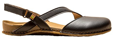 El Naturalista Damen Sling Ballerinas PANGLAO, Frauen Flats,Slip-ons,Slingback,Leder,Ballerinen,Pumps,Halbschuhe,Slipper,Black,36 EU / 3.5 UK