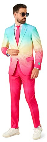 OppoSuits Modisch Party Einfarbige Anzüge für Herren - Mit Jackett, Hose und Krawatte
