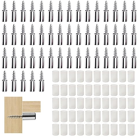 Regalbodenträger 50 Stück Regalträger Regalhalter Metall Regalbrett Halterung Kit Bodenträger Einlegeboden Halter Regalstifte mit Gummischutz für Möbel Schränke Kleiderschränke Weinkühler Bücherregal