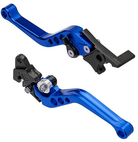 MOCNT 1 Paio Leve Frizione Freno Moto 22mm Motociclo Leva Maniglia Pompa Freno regolabile CNC Alluminio Maniglia Leva del Freno Tamburo Leva del Freno Disco Scooter Blu