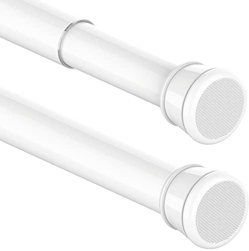 Bastone Tenda a Pressione Senza Forare Bastoni per Tende a Pressione Bastone per Tenda a Pressione, Lunghezza 185-250cm(1 pezzo), Diametro 25mm,Bianco