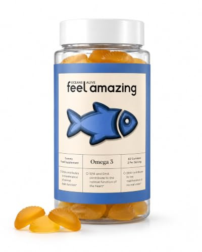 Omega 3 Fish Oil Gummies – 120mg EPA & DHA, 60 Gummies Citrus