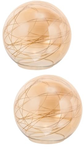 Gadpiparty Lámpara De Techo De 2 Piezas Con Pantalla De Vidrio Y Borde De Alambre Ideal Para Lámparas De Araña Lámparas De Pared Y Luces De Techo.