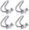 Tooloflife - Abrazadera de manguera de metal galvanizado en forma de U, plateado para tubos rígidos, soportes de tubería, conectores horizontales/verticales, ideal para granja y jardín, 32 x 32