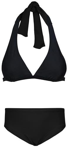 Aquarti Girls Costume da Bagno Bustier Bikini Set Bambine e Ragazze Due Pezzi, Legare - Nero, 158