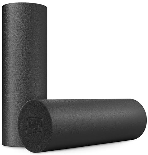 Hop-Sport Faszienrolle HS-E045YG 45x15cm Trainingsrolle zur Muskel entspannung und Massage (Schwarz)