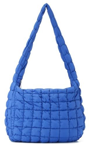 EVEOUT Bolsos de Hombro Acolchado para Mujer Grande Puffer Shoppers Ligero Quilted Bolso Tote para Gimnasio Trabajo Vacaciones